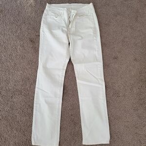 Calvin Klein Ultimate Skinny White Jeans 30 x 32 Cotton Blend Stretch